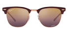 Ray-Ban® Clubmaster Metal RB3716 RB3716 9254G6 51 - Silver on Blue with Dark Blue Mirrored Polarized lenses Sunglasses