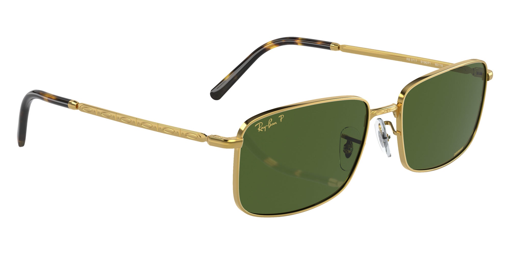 Ray-Ban® RB3717 RB3717 9196P1 57 Sunglasses - Gold