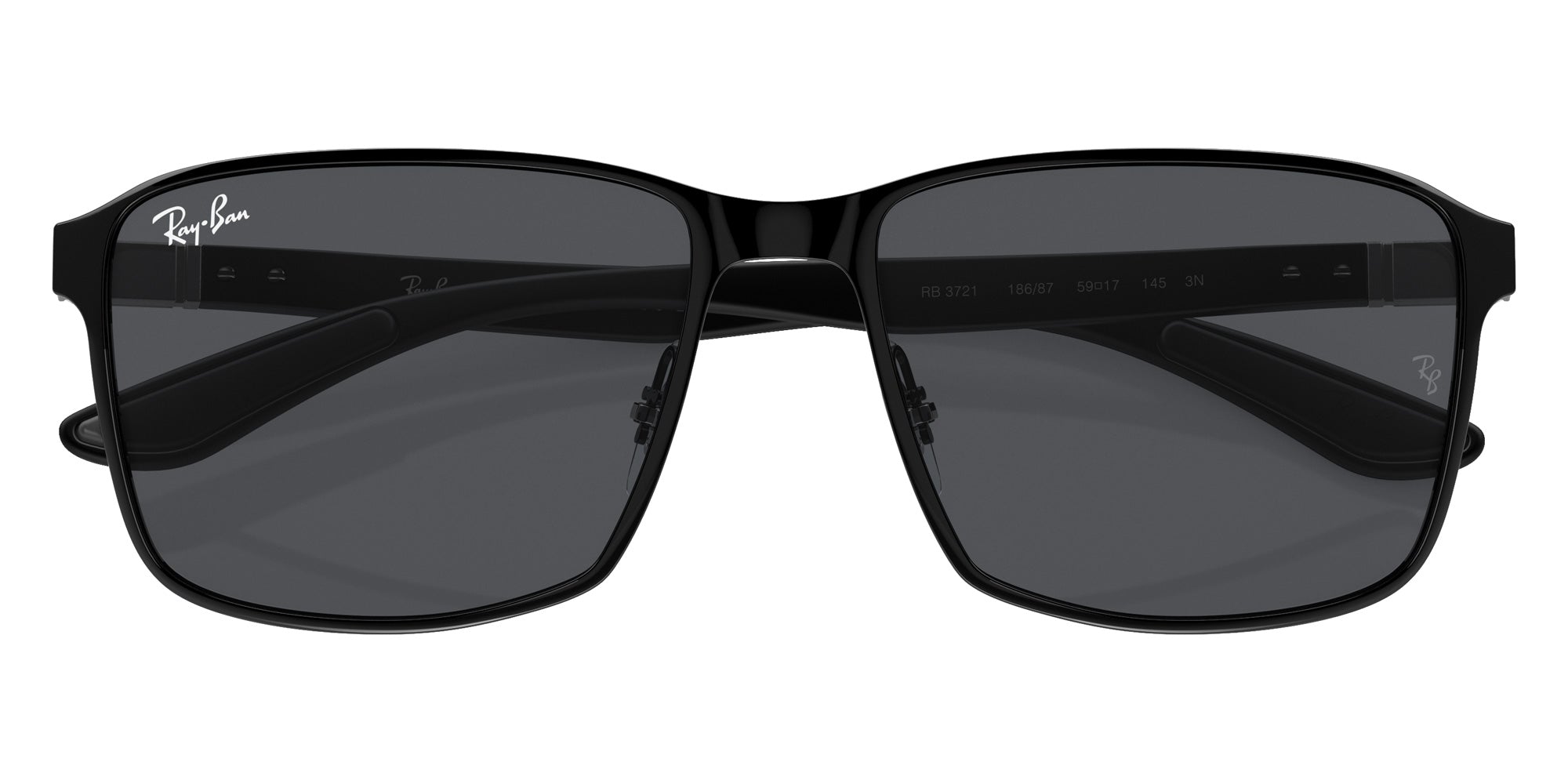Ray-Ban® RB3721 RB3721 186/87 59 Sunglasses - Black