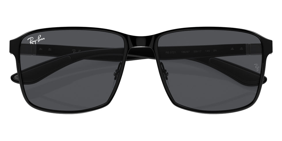 Ray-Ban® RB3721 RB3721 186/87 59 Sunglasses - Black