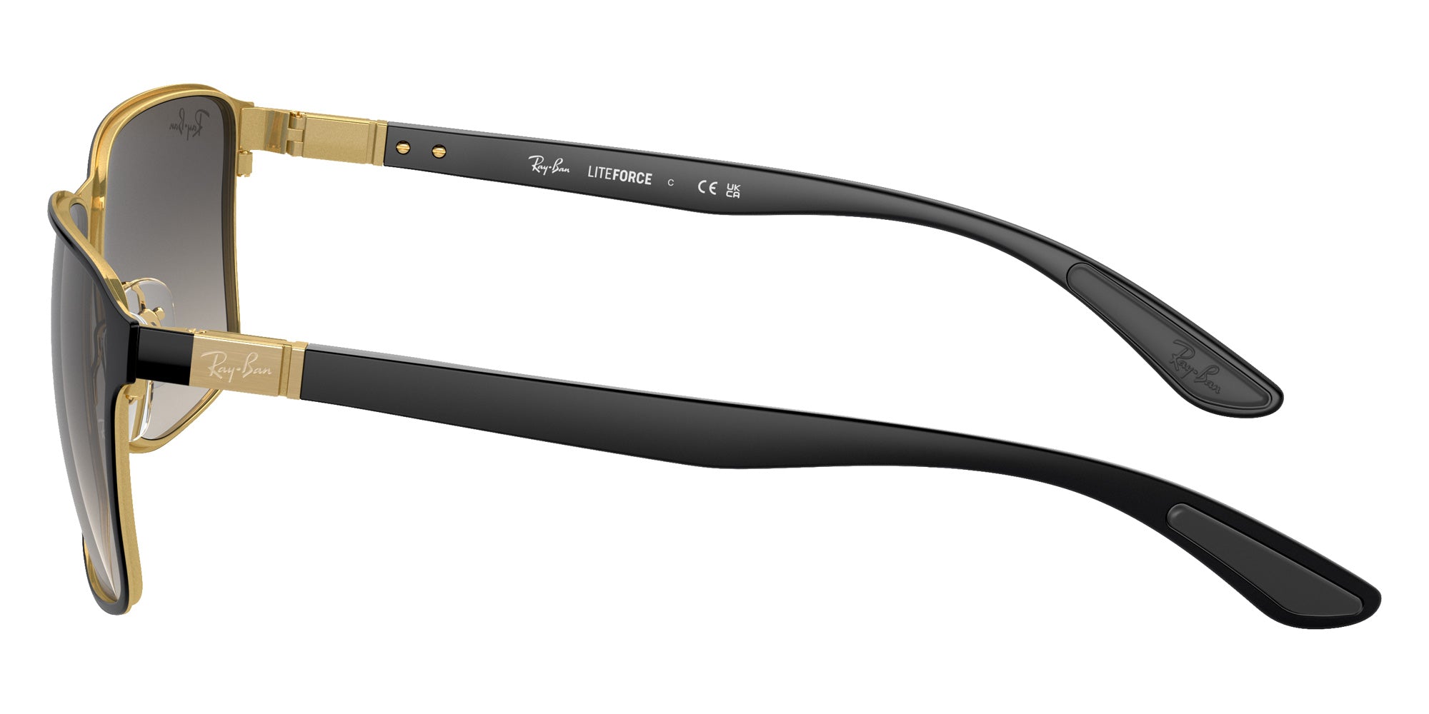 Ray-Ban® RB3721 RB3721 187/11 59 Sunglasses - Black On Gold