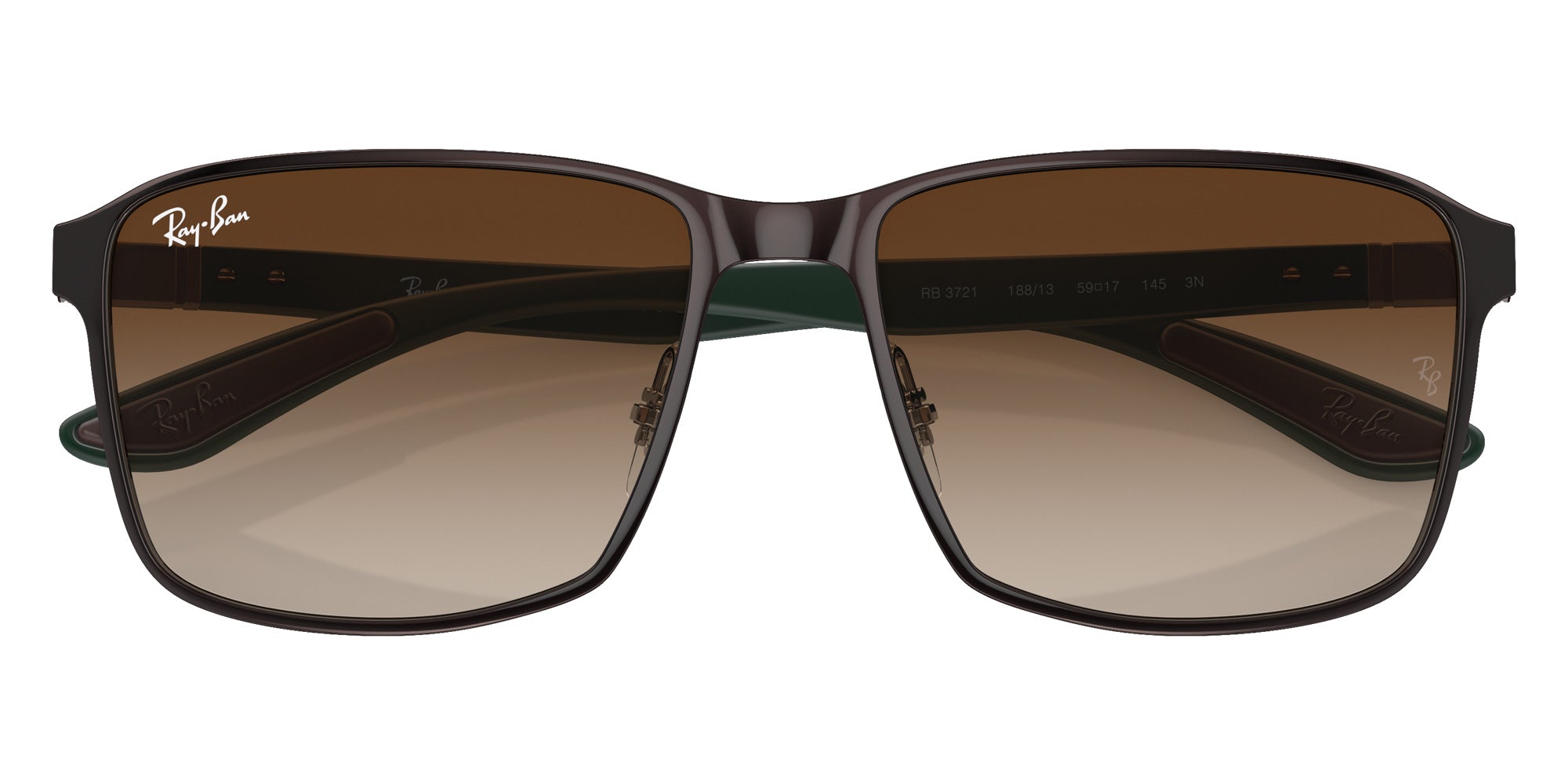Ray-Ban® RB3721 RB3721 188/13 59 Sunglasses - Brown On Gunmetal