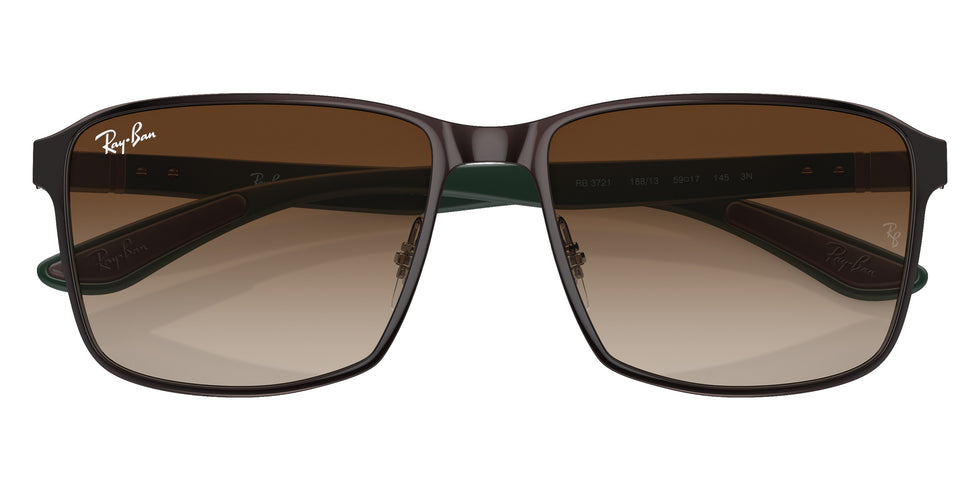 Ray-Ban® RB3721 RB3721 188/13 59 Sunglasses - Brown On Gunmetal
