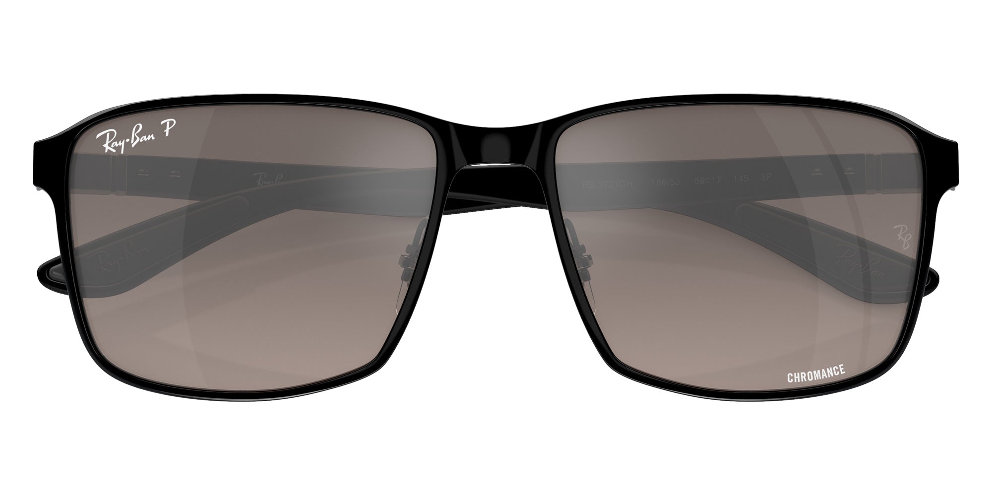 Ray-Ban® RB3721CH RB3721CH 186/5J 59 Sunglasses - Black