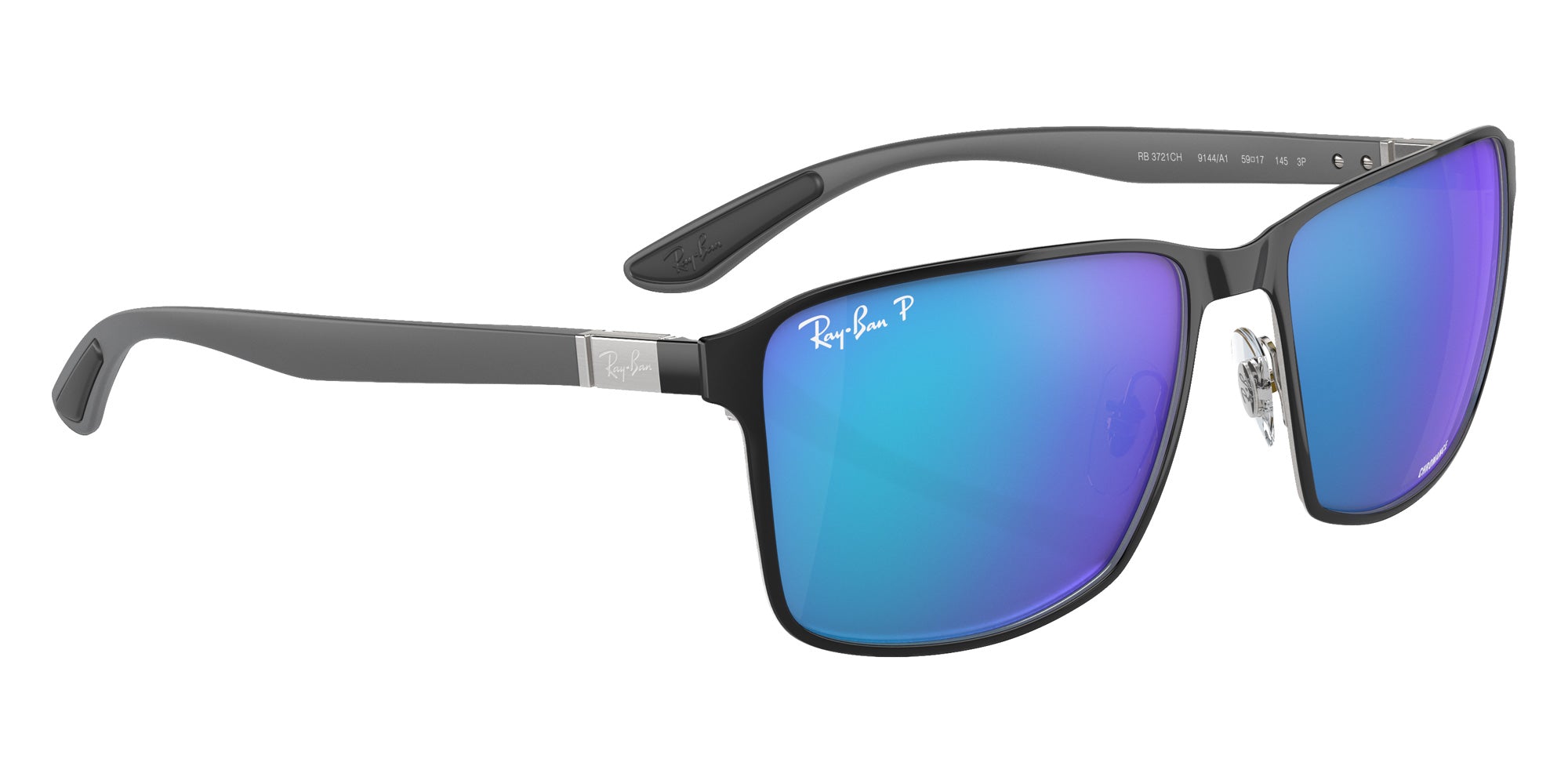 Ray-Ban® RB3721CH RB3721CH 9144A1 59 Sunglasses - Silver