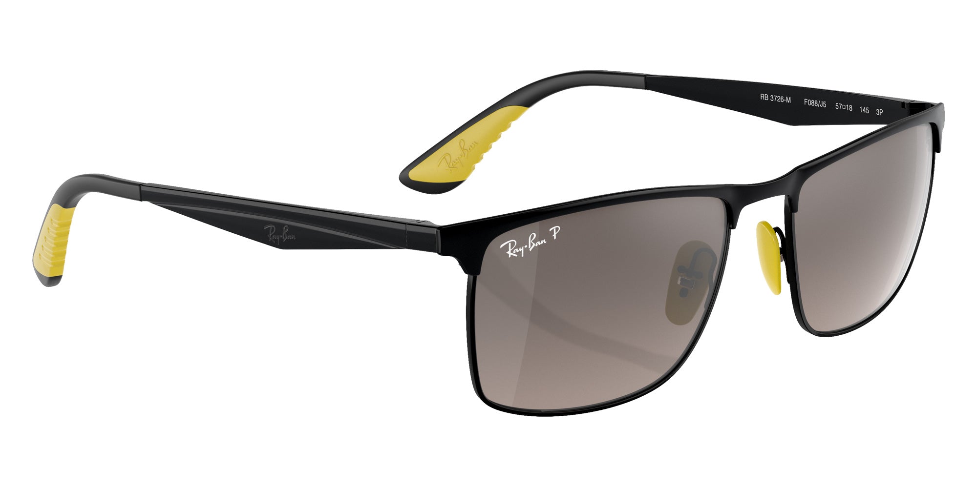 Ray-Ban® RB3726M RB3726M F0885J 57 Sunglasses - Black