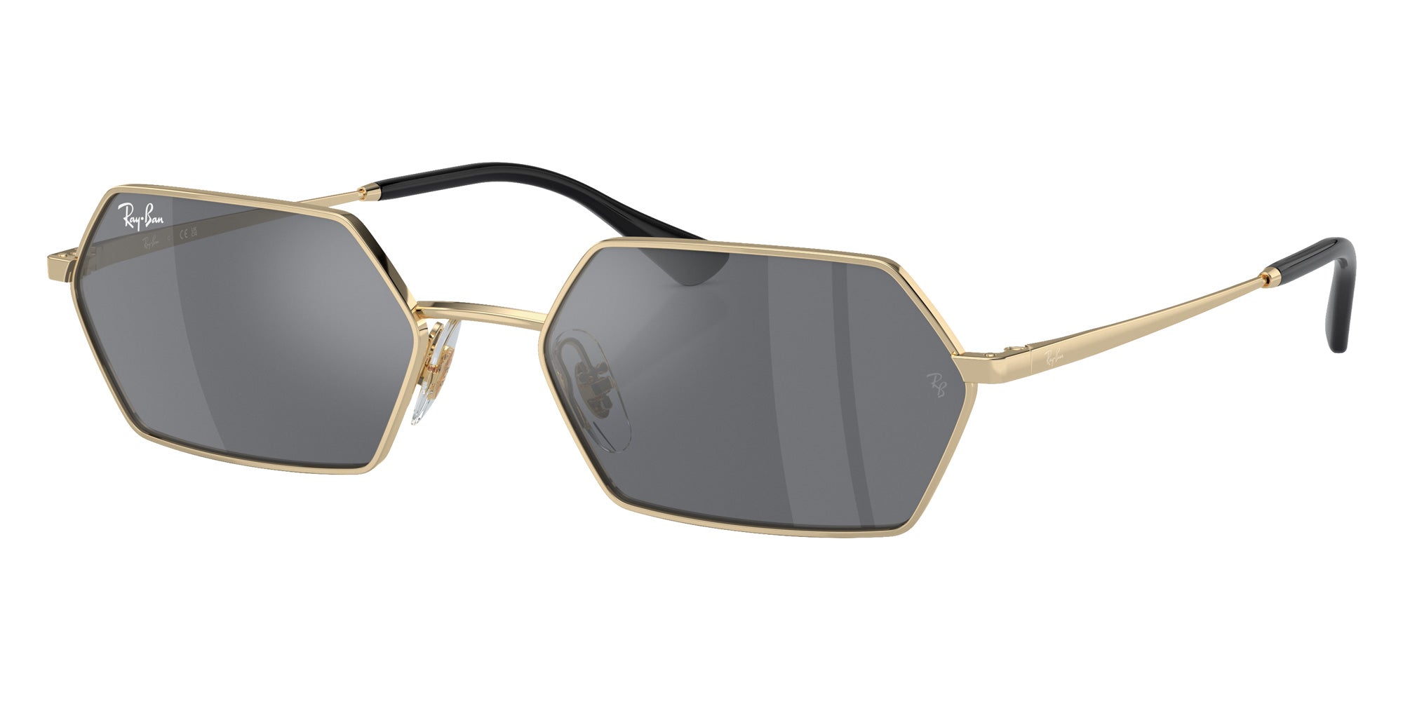 Ray-Ban® RB3728 RB3728 92136V 58 Sunglasses - Light Gold