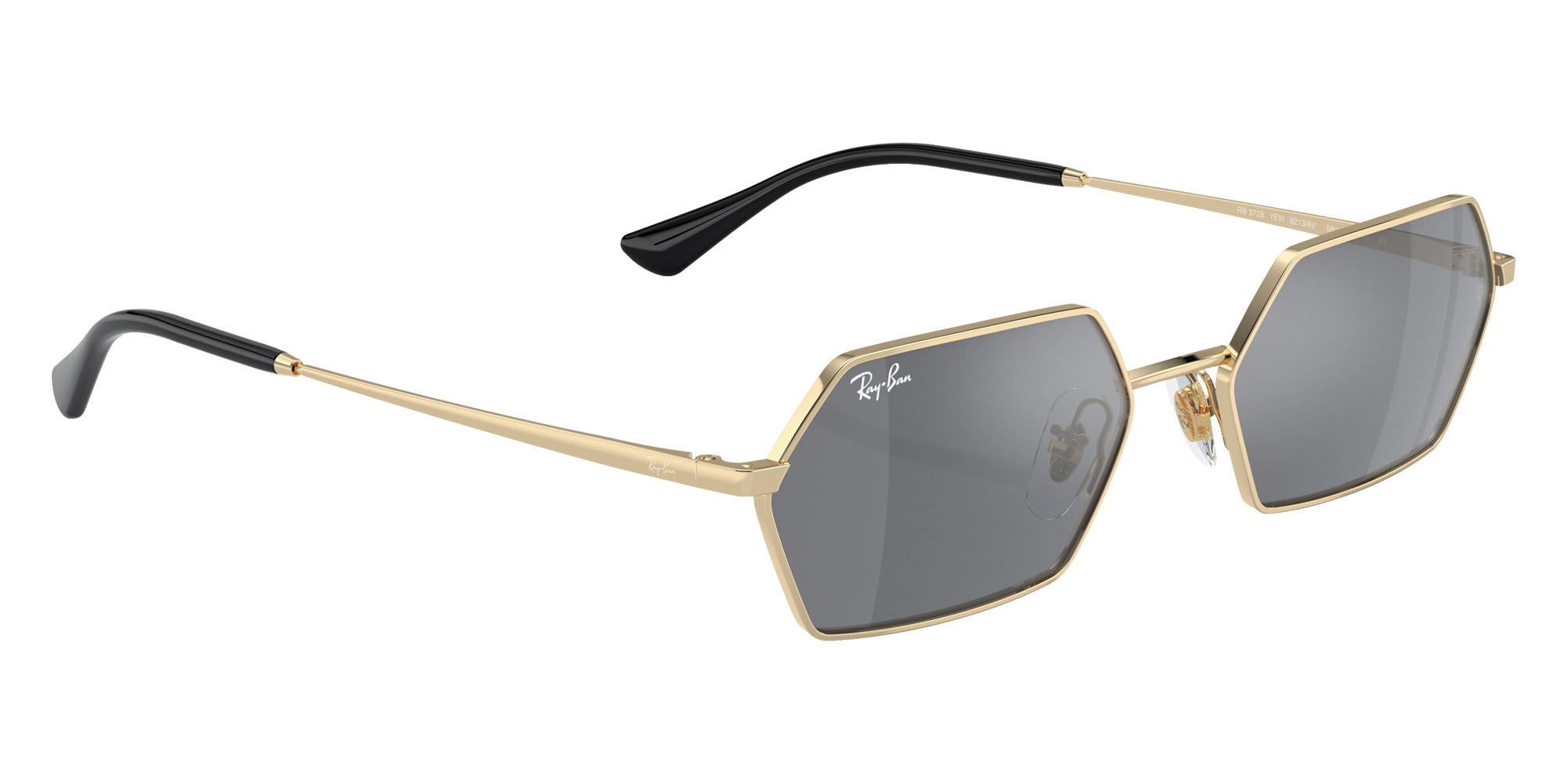 Ray-Ban® RB3728 RB3728 92136V 58 Sunglasses - Light Gold