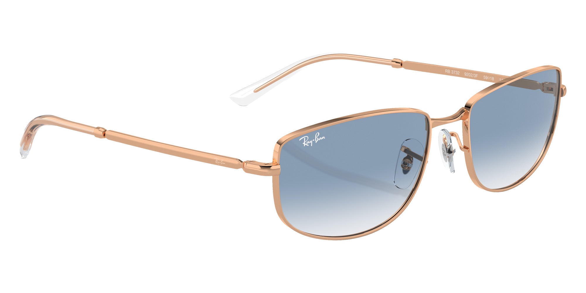 Ray-Ban® RB3732 RB3732 92023F 59 Sunglasses - Rose Gold