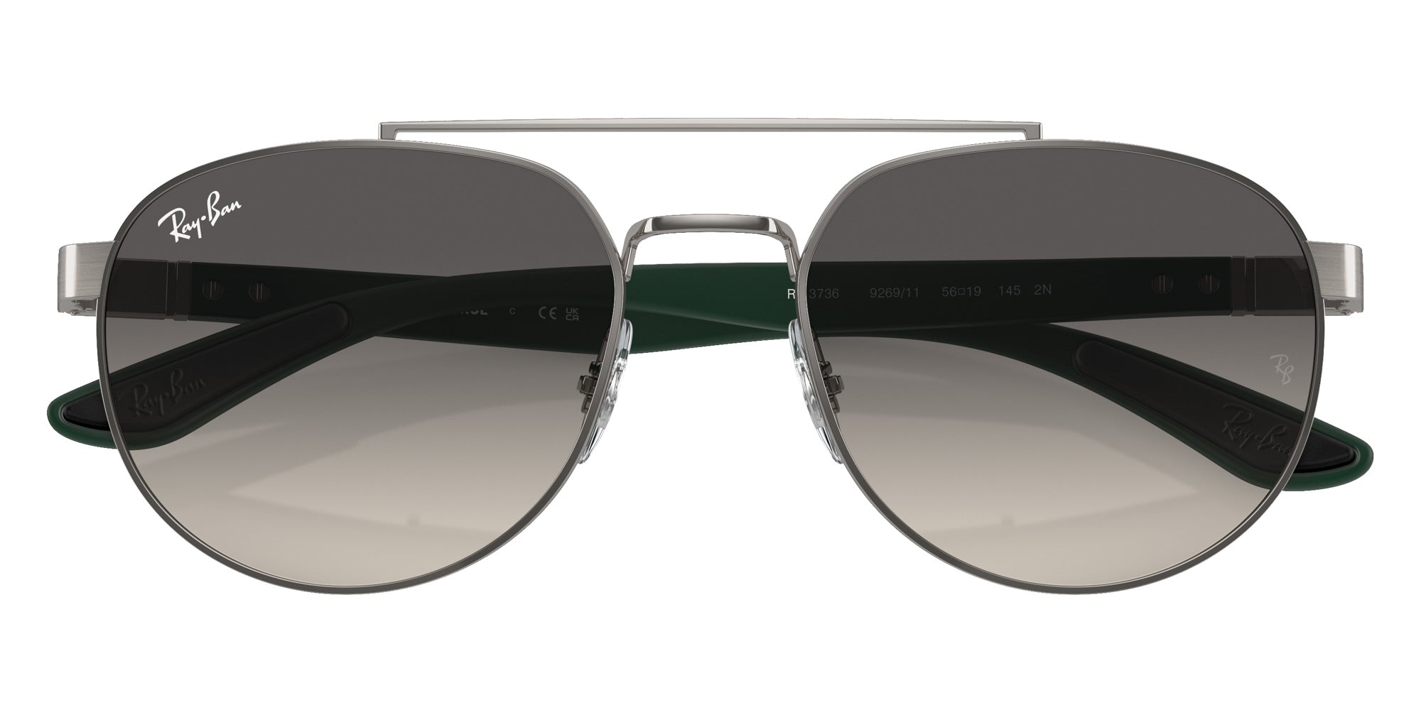 Ray-Ban® RB3736 RB3736 926911 56 Sunglasses - Green