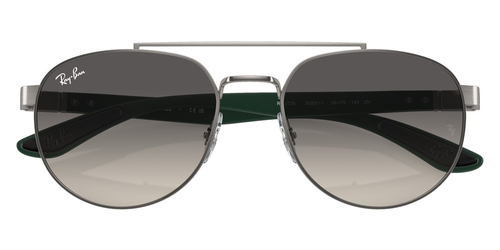 Ray-Ban® RB3736 RB3736 926911 56 Sunglasses - Green
