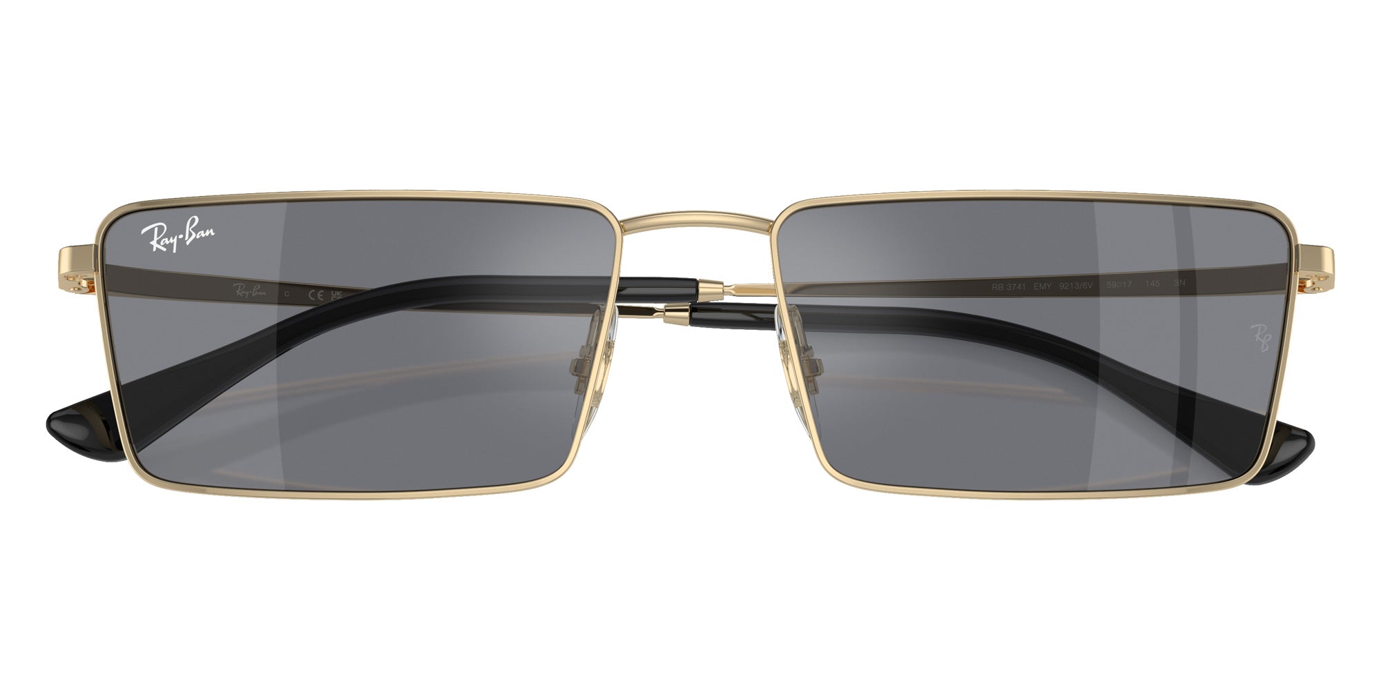 Ray-Ban® RB3741 RB3741 92136V 59 Sunglasses - Gold
