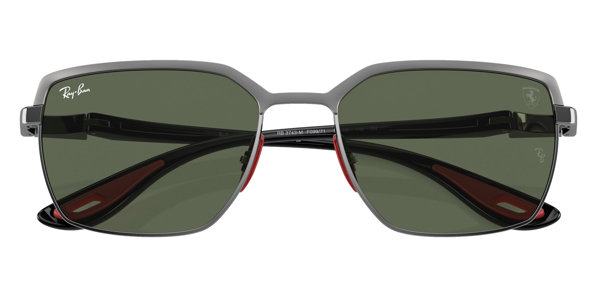 Ray-Ban® RB3743M RB3743M F09971 58 Sunglasses - Black