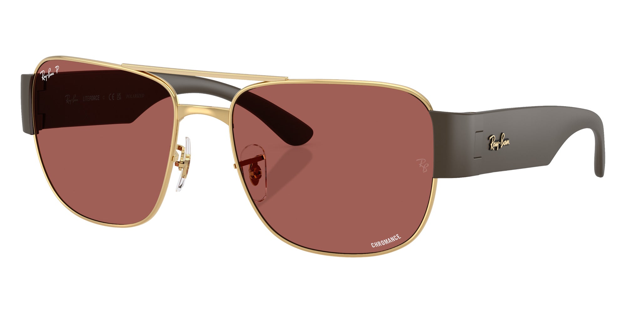 Ray-Ban® RB3756CH RB3756CH 001/AL 56 Sunglasses - Sand Brown