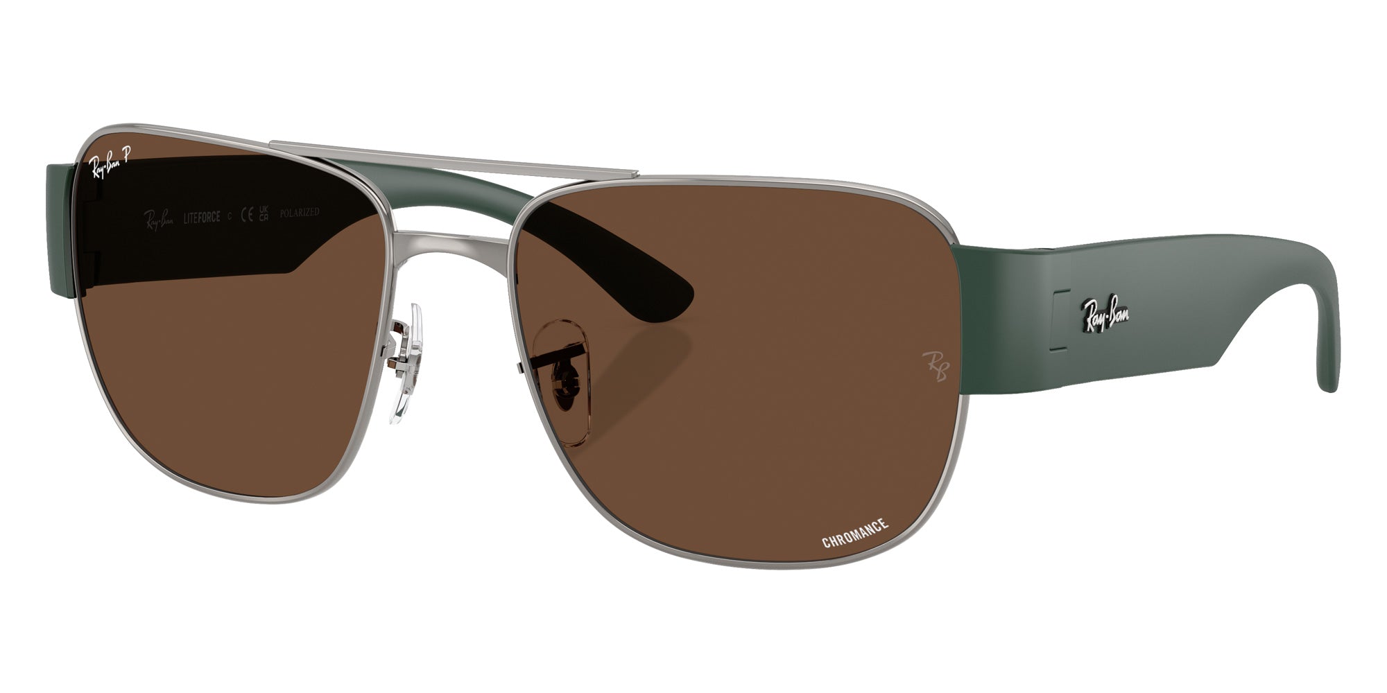 Ray-Ban® RB3756CH RB3756CH 004/AN 59 Sunglasses - Sand Green
