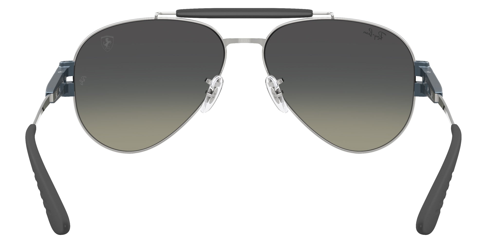 Ray-Ban® RB3762M RB3762M F12311 58 Sunglasses - Matte Light Blue/Silver