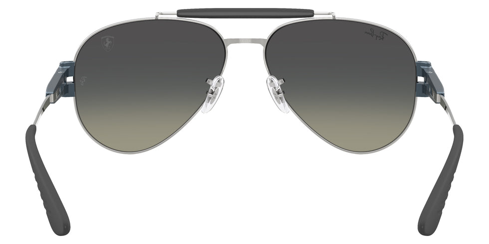 Ray-Ban® RB3762M RB3762M F12311 58 Sunglasses - Matte Light Blue/Silver