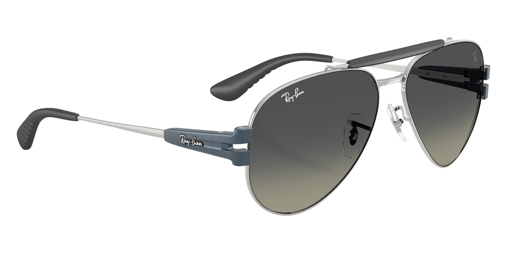 Ray-Ban® RB3762M RB3762M F12311 58 Sunglasses - Matte Light Blue/Silver