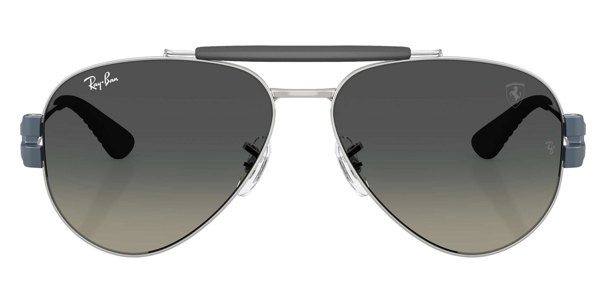 Ray-Ban® RB3762M RB3762M F12311 58 Sunglasses - Matte Light Blue/Silver