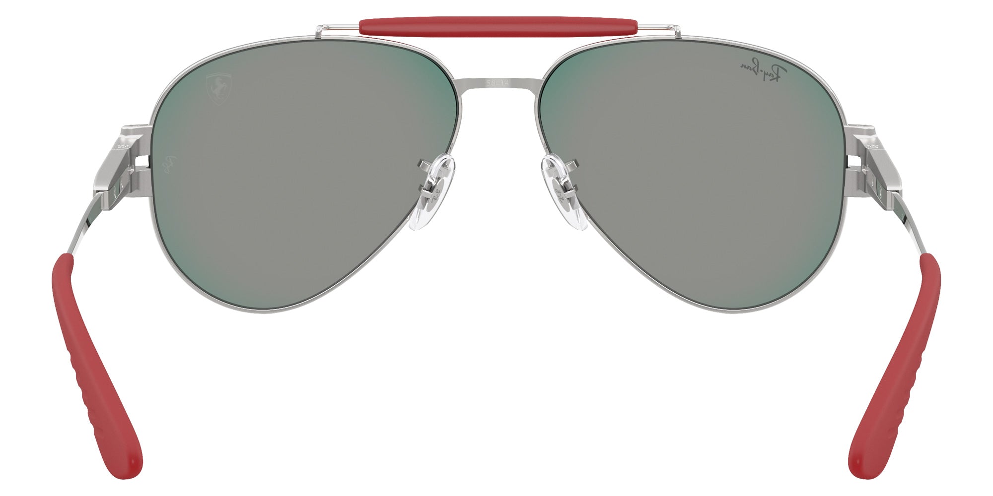 Ray-Ban® RB3762M RB3762M F1256P 58 Sunglasses - Matte Silver/Silver