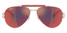 Ray-Ban® RB3762M RB3762M F1256P 58 Sunglasses - Matte Silver/Silver