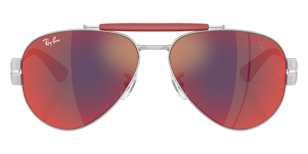 Ray-Ban® RB3762M RB3762M F1256P 58 Sunglasses - Matte Silver/Silver