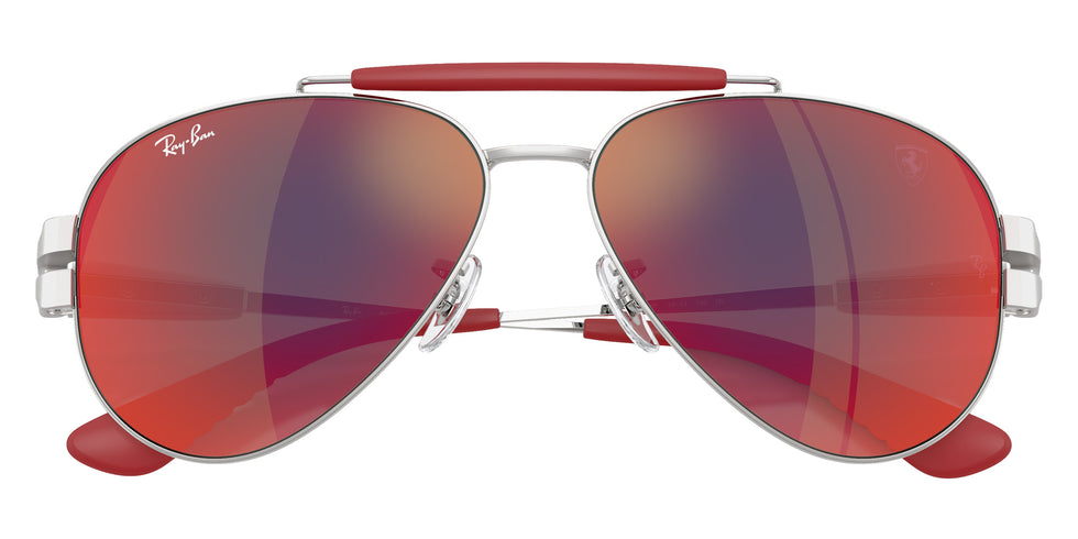 Ray-Ban® RB3762M RB3762M F1256P 58 Sunglasses - Matte Silver/Silver