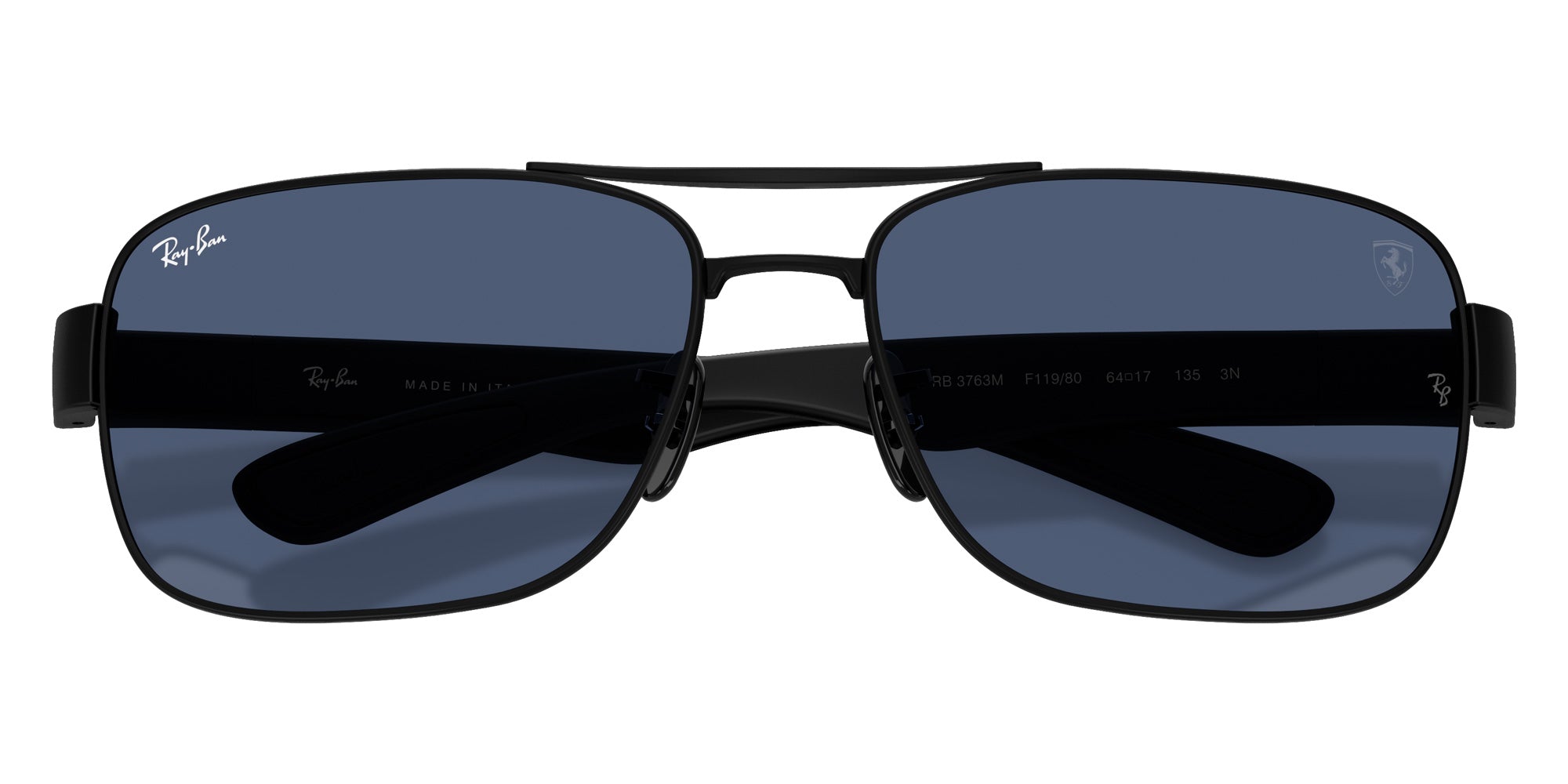 Ray-Ban® RB3763M RB3763M F11980 64 Sunglasses - Matte Black