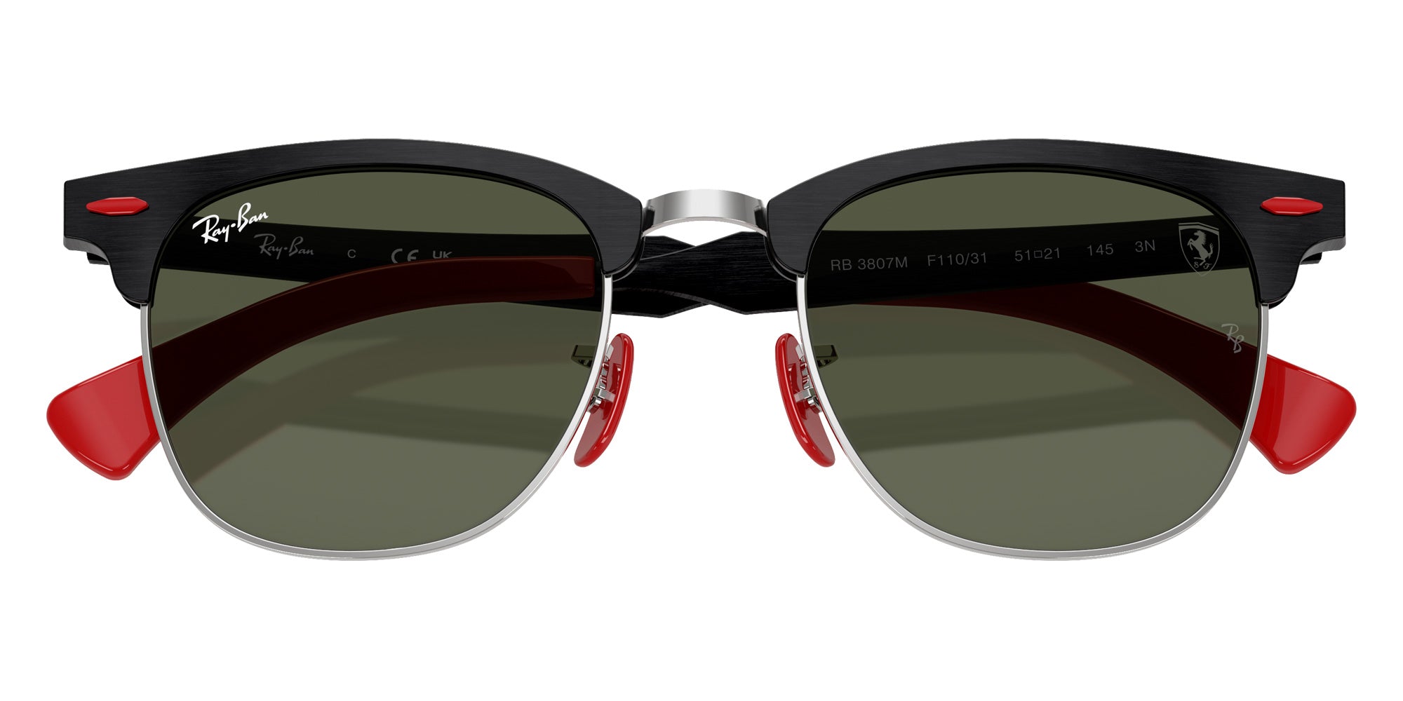 Ray-Ban® RB3807M RB3807M F11031 51 Sunglasses - Brushed Black