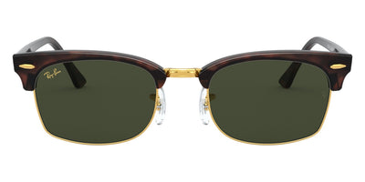 Ray-Ban® CLUBMASTER SQUARE 0RB3916F RB3916F 130431 55 - Mock Tortoise with Green lenses Sunglasses