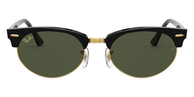 Ray-Ban® CLUBMASTER OVAL 0RB3946 RB3946 130331 52 - Black with G-15 Green lenses Sunglasses