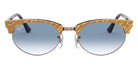 Ray-Ban® Clubmaster RB3946 RB3946 13063F 52 - Wrinkled Beige On Blue with Clear Gradient Blue lenses Sunglasses