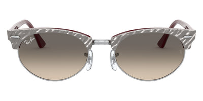 Ray-Ban® CLUBMASTER OVAL 0RB3946 RB3946 130732 52 - Wrinkled Gray On Bordeaux with Clear Gradient Gray lenses Sunglasses