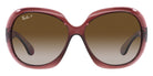 Ray-Ban® Jackie Ohh Ii RB4098 RB4098 6593T5 60 - Transparent Dark Brown with Gray Gradient Brown Polarized lenses Sunglasses