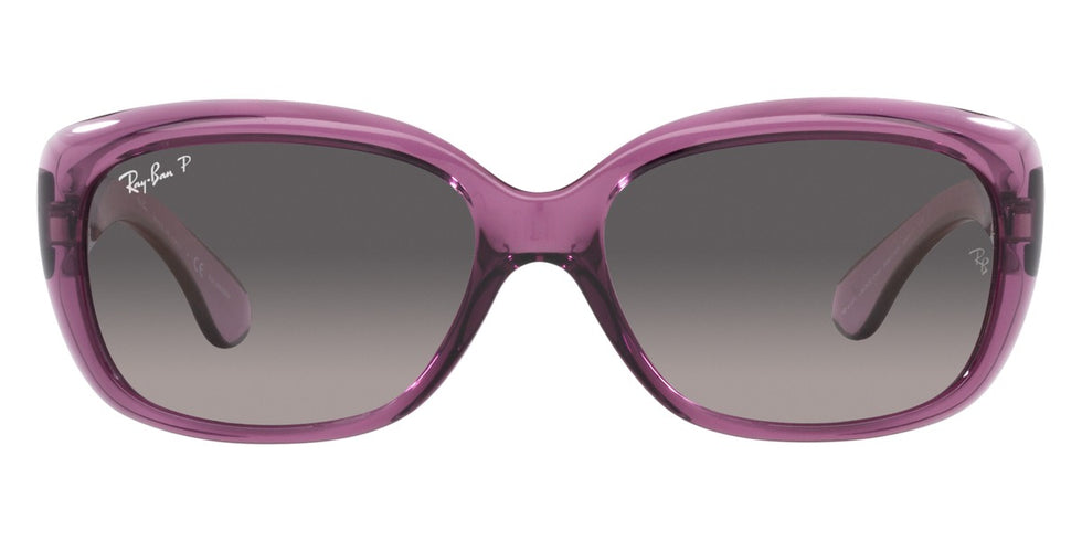 Ray-Ban® Jackie Ohh RB4101 RB4101 6591M3 58 - Transparent Violet with Gray Gradient Polarized lenses Sunglasses
