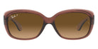 Ray-Ban® Jackie Ohh RB4101 RB4101 6593M2 58 - Transparent Dark Brown with Brown Gradient Polarized lenses Sunglasses