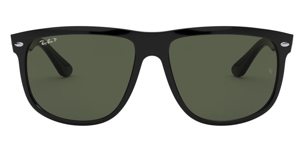 Ray-Ban® Boyfriend RB4147 RB4147 656811 56 - Matte Black on Green with Gray Gradient lenses Sunglasses