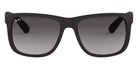 Ray-Ban® Justin RB4165 RB4165 854/7Z 51 - Rubber Brown On Gray with Light Gray Gradient Green lenses Sunglasses