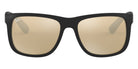 Ray-Ban® Justin RB4165 RB4165 622/5A 51 - Rubber Black with Light Brown Mirrored Dark Gold lenses Sunglasses