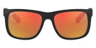 Ray-Ban® Justin RB4165 RB4165 601/8G 55 - Rubber Black with Light Gray Gradient Dark Gray lenses Sunglasses