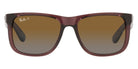 Ray-Ban® Justin RB4165 RB4165 622/6Q 51 - Rubber Black with Brown Mirrored Orange lenses Sunglasses