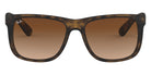 Ray-Ban® Justin RB4165 RB4165 606/U0 55 - Transparent Gray with Gray Gradient Mirrored Red lenses Sunglasses
