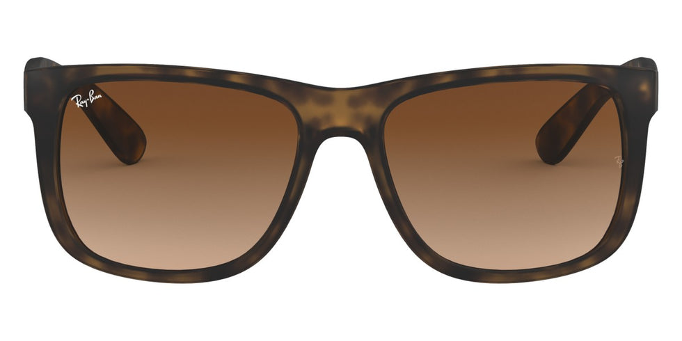 Ray-Ban® Justin RB4165 RB4165 606/U0 55 - Transparent Gray with Gray Gradient Mirrored Red lenses Sunglasses