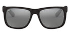Ray-Ban® Justin RB4165F RB4165F 622/2V 55 - Rubber Black with Dark Blue lenses Sunglasses