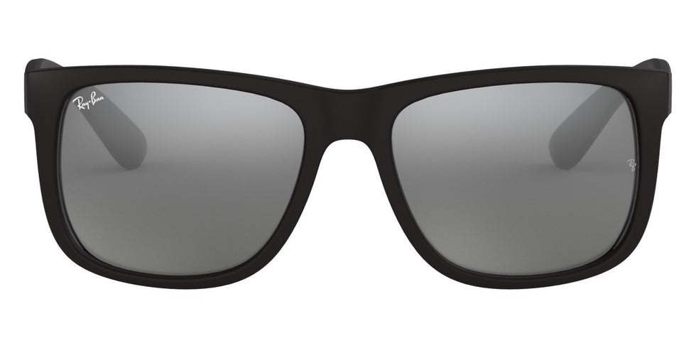 Ray-Ban® Justin RB4165F RB4165F 622/2V 55 - Rubber Black with Dark Blue lenses Sunglasses