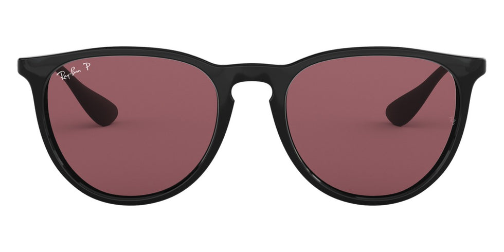 Ray-Ban® Erika RB4171 RB4171 601/5Q 54 - Black with Purple Polarized lenses Sunglasses
