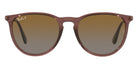 Ray-Ban® Erika RB4171 RB4171 6593T5 54 - Transparent Dark Brown with Brown Gradient Polarized lenses Sunglasses