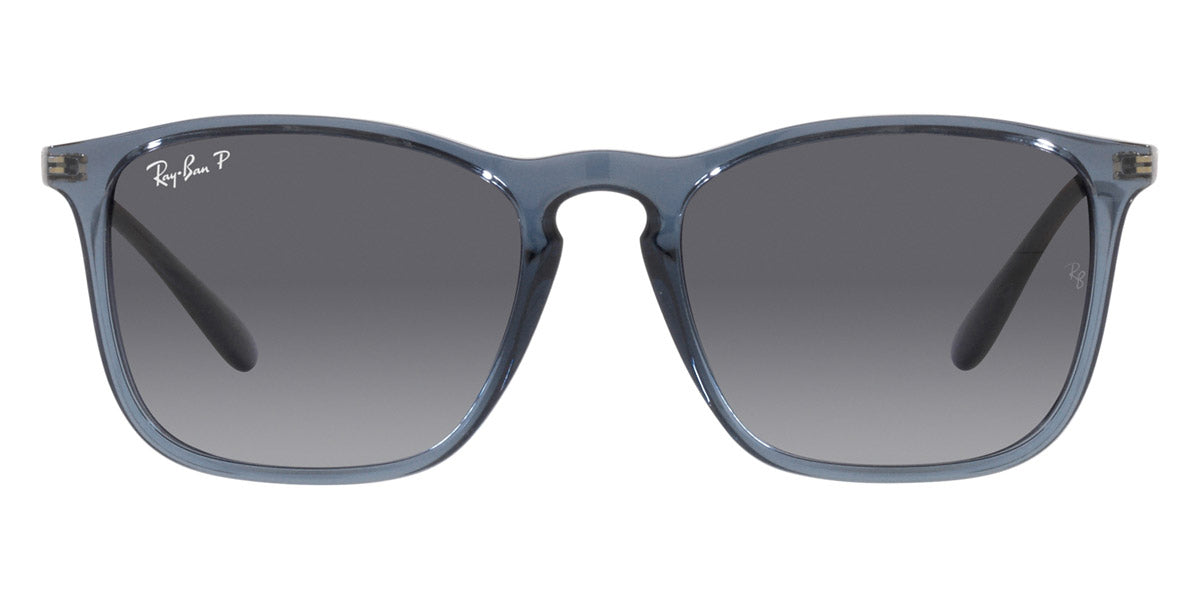 Ray-Ban® Chris RB4187 RB4187 622/8G 54 - Rubber Black with Light Gray Gradient Dark Gray lenses Sunglasses
