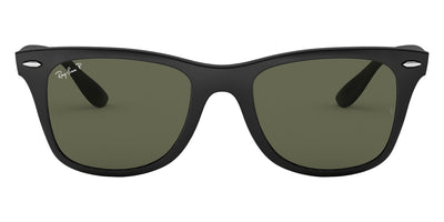 Ray-Ban® WAYFARER LITEFORCE 0RB4195 RB4195 601S9A 52 - Matte Black with Green lenses Sunglasses