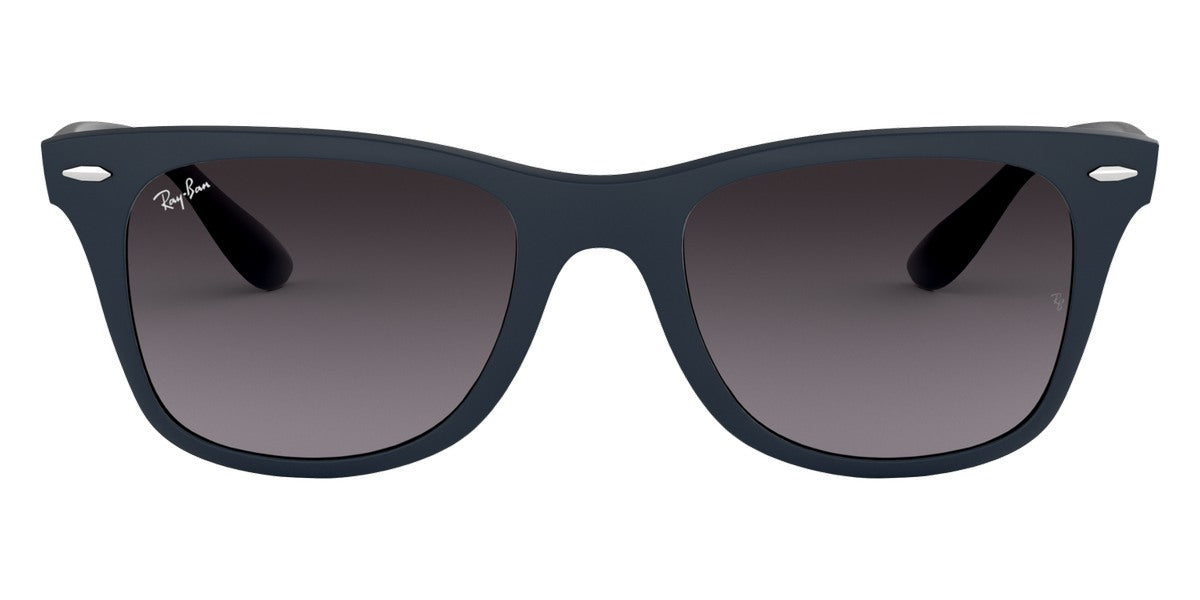 Ray-Ban® Wayfarer Liteforce RB4195 RB4195 63318G 52 - Matte Blue with Light Gray Gradient Dark Gray lenses Sunglasses